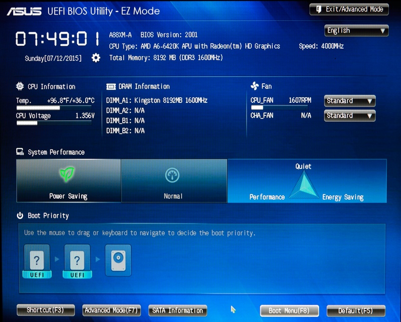 Asus uefi bios utility ez mode установка виндовс 7 с диска